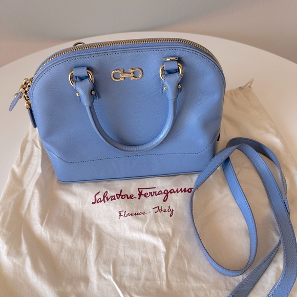 Salvatore Ferragamo Darina Handbag in Fleur Bleue - Picture 3 of 9